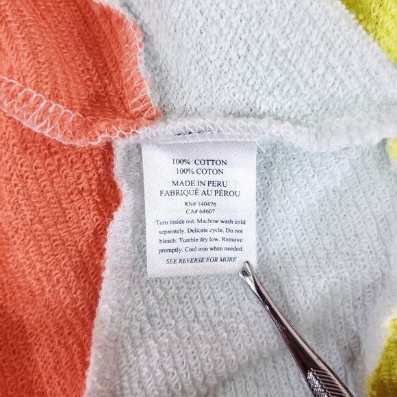 Faherty Soleil Hoodie Womens Size Medium Sunrise Pullover Cotton - Picture 12 of 15